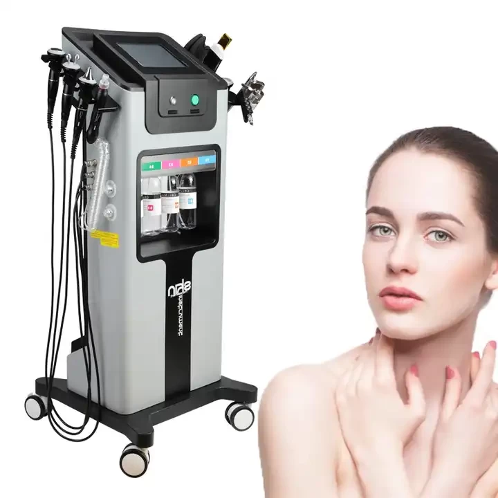 9 in 1 Beauty Salon Commercial Equipment facial vertical stand microdermabrasion diamond aqua peeling facial machine