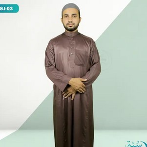 Coffee Blue Color Korean Micro Torre Fabric Saudi Jubba/Thube for Men