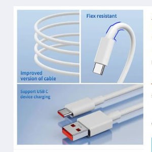 Xiaomi USB C Cable Type C Phone Charger 6A Fast Charging For Xiaomi Redmi Note 10 Mi 11 Cables 5A 3A PD 65W 120W 1M